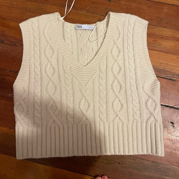 Zara Sweaters Zara Cable Knit Sweater Vest Poshmark